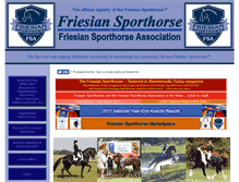 Tablet Screenshot of friesiansporthorseassociation.com